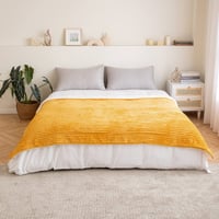 MIULEE Sherpa deka od flisa, pahuljasta, mekana, obostrana dekorativna luksuzna deka za kauč, dječju sobu, djecu ili putovanja, dimenzija 125x150 cm, narančasta 6