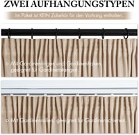 MIULEE sötét bézs bársony függöny 140x245 cm, 2 darab, hőszigetelő sötétítő függöny 3