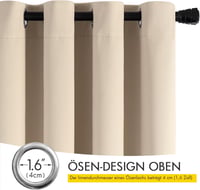 MIULEE sötétítő függöny szett 2 darab 245 cm sötét bézs hőszigetelő 6