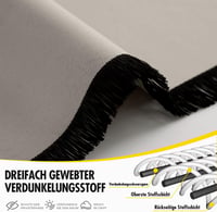 MIULEE Sötétítő Függöny Szett 2 db 260x140 cm Természetes Szín Hőszigetelő 4