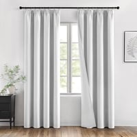 MIULEE sötétítő függöny szürke-fehér 140x245 cm, 2 darabos szett, hőszigeteló 1