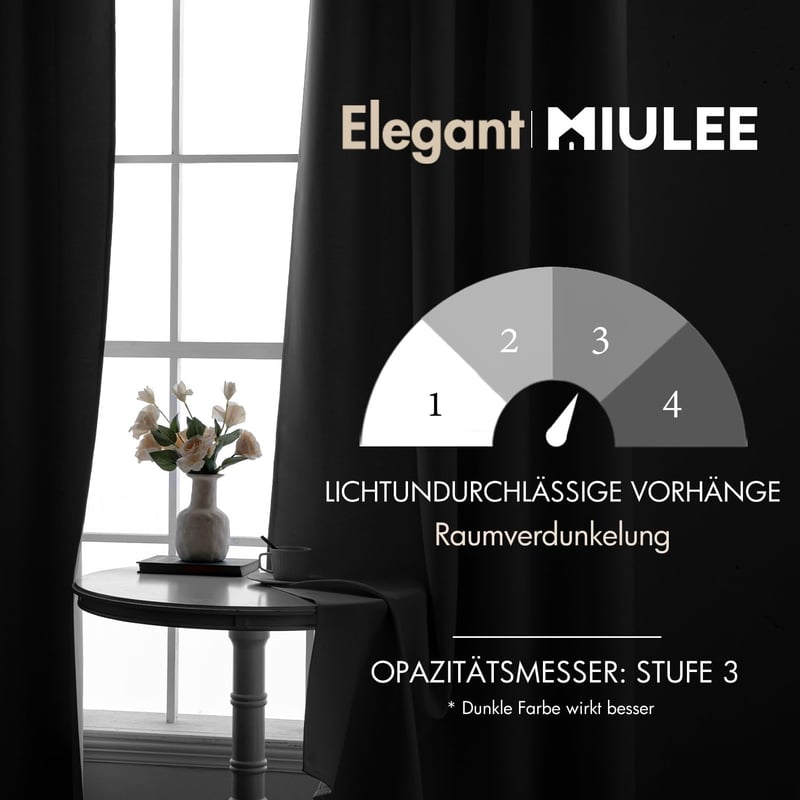 MIULEE sötétítő függöny szürke-fehér 140x245 cm, 2 darabos szett, hőszigeteló
