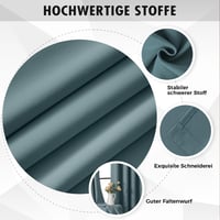 MIULEE sötétítő függöny szürke-kék 225x140 cm 2 db hálószobához 6