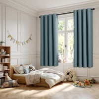 MIULEE sötétítő függöny szürke-kék 225x140 cm 2 db hálószobához 2