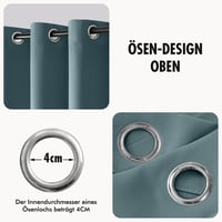 MIULEE sötétítő függöny szürke-kék 225x140 cm 2 db hálószobához 7