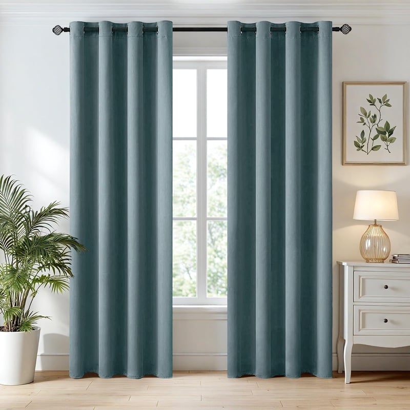 MIULEE sötétítő függöny szürke-kék 225x140 cm 2 db hálószobához