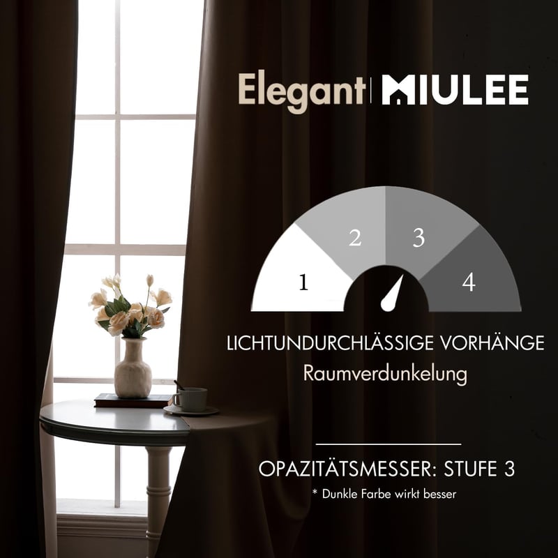 MIULEE sötétítő függöny ráncolt szalaggal 2 db 140x260 cm bézs fényzáró hőszigetelő ablakfüggöny hálószobába nappaliba