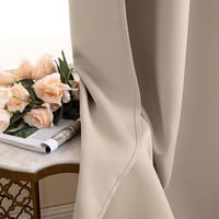 MIULEE Taupe Sötétítő Függöny Szett 2db 225x140cm Hőszigeteléses - 140x225cm, Taupe 2