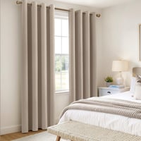 MIULEE Taupe Sötétítő Függöny Szett 2db 225x140cm Hőszigeteléses - 140x225cm, Taupe 8