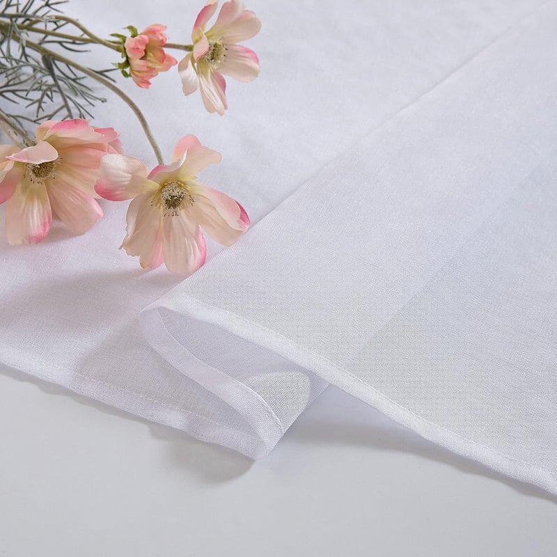 MIULEE Voile Függöny Szemcsés Fehér 140x280cm 4db Hálószoba Nappali