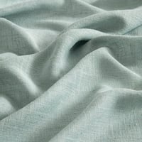 MIULEE Voile Függöny Szett 2db Kék 225x140cm Gyűrűs Modern Félig Átlátszó Lenvászon Hatás Nappali Gyerekszoba 8