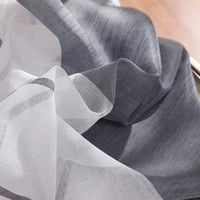 MIULEE Voile Függöny Szürke-Fehér Csíkos 140x225cm 2db Szalagos Átlátszó - 225x140, Grey and White Stripes 7