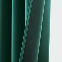 MIULEE Zöld bársony sötétítő függöny szemelékekkel 140x260 cm, 2 db, dekoráció hálószobába nappaliba 8