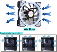 MIWATT RGB LED Ventilátor 120mm Számítógép Ház Hűtő Csendes Távirányítós Színváltós 6 Darabos Csomag 2