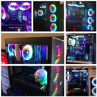 MIWATT RGB LED Ventilátor 120mm Számítógép Ház Hűtő Csendes Távirányítós Színváltós 6 Darabos Csomag 7