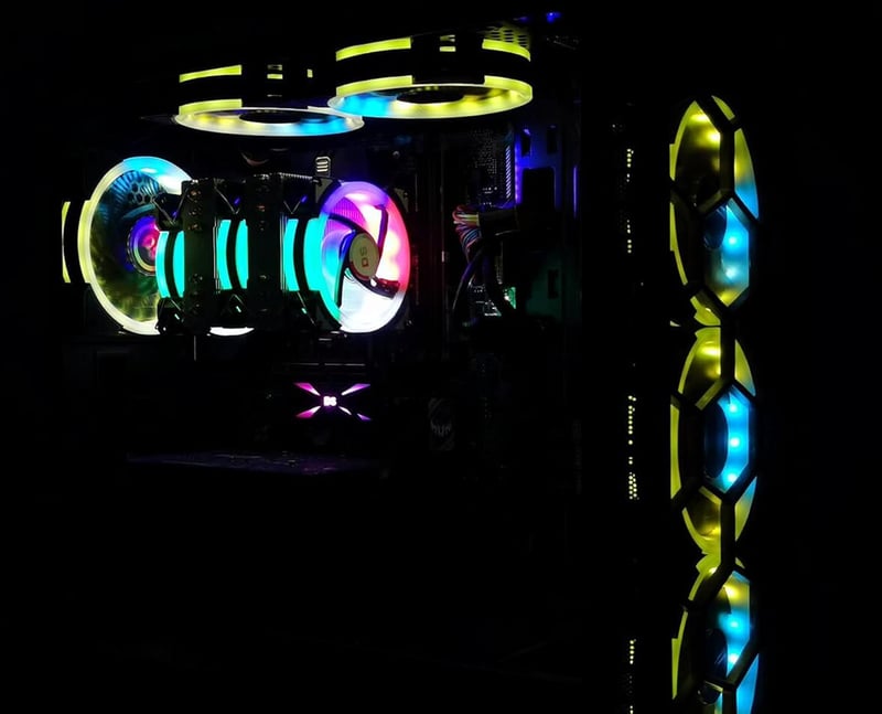 MIWATT RGB LED Ventilátor 120mm Számítógép Ház Hűtő Csendes Távirányítós Színváltós 6 Darabos Csomag