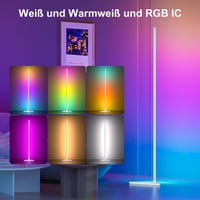 Lampadar LED RGBIC MIWATT 140 cm, reglabil prin aplicație, înălțime ajustabilă, 16 milioane de culori, 300 de scene, pentru sufragerie, sincronizare cu muzica, 2 bucăți 3