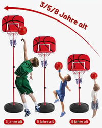 Detský basketbalový kôš Mixara so stojanom, nastaviteľná výška 50-150 cm — Iba 1 kus, bez lopty (stav: pozri 2. obrázok) 6