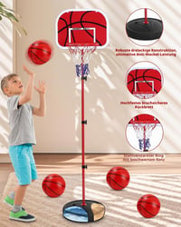 Detský basketbalový kôš Mixara so stojanom, nastaviteľná výška 50-150 cm — Iba 1 kus, bez lopty (stav: pozri 2. obrázok) 5