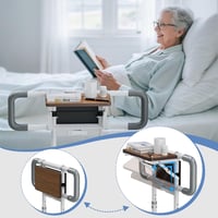 Mixoo Felállást Segítő Ágy Asztal Nélkül, Állítható Fogantyúval, Időseknek és Terheseknek, 150 kg Terhelhetőség, Fehér 3