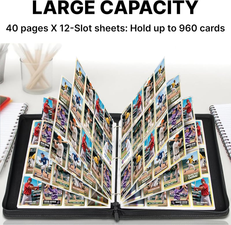 MIXPOET Trading Card Album 12 Zsebből 960 Kártyához YGO MTG TCG