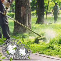 Mizijia žičana glava za trimer 150x25,4 mm za benzinske trimere s ravnom osovinom, za uklanjanje mahovine, korova i divljeg raslinja, od 1,5 KS nadalje 7
