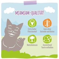 MjAMjAM Premium vlažna hrana za mačke – Ukusna puretina s finom mrkvom, 6 x 800 g, bez žitarica s visokim udjelom mesa 5