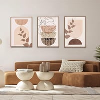 MKHFUW 3 darabos absztrakt botanikai levél poszter szett 30x40 cm - 3Pcs-30x40cm, Design-07 3