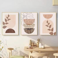 MKHFUW 3 darabos absztrakt botanikai levél poszter szett 30x40 cm - 3Pcs-30x40cm, Design-07 4