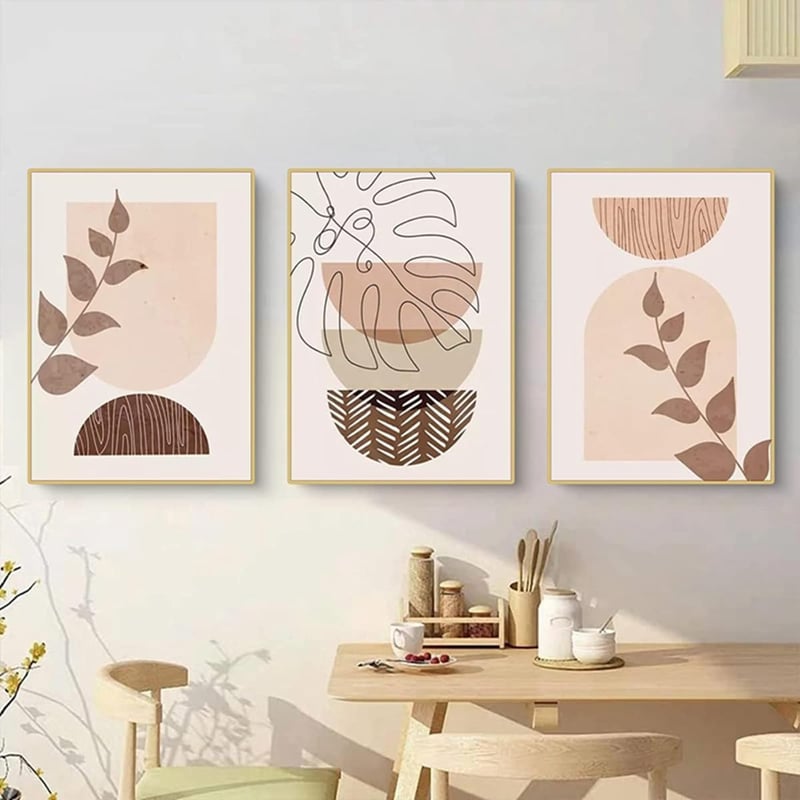 MKHFUW 3 darabos absztrakt botanikai levél poszter szett 30x40 cm - 3Pcs-30x40cm, Design-07