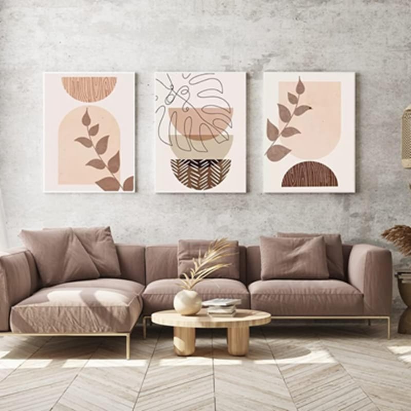 MKHFUW 3 darabos absztrakt botanikai levél poszter szett 30x40 cm - 3Pcs-30x40cm, Design-07
