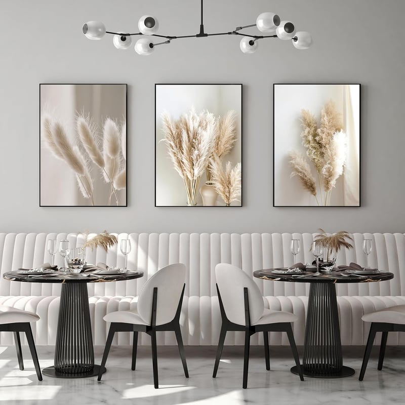 MKHFUW Modern Boho Dekoratív Falképek Szett 3 Darab 40x60cm Absztrakt Poszter