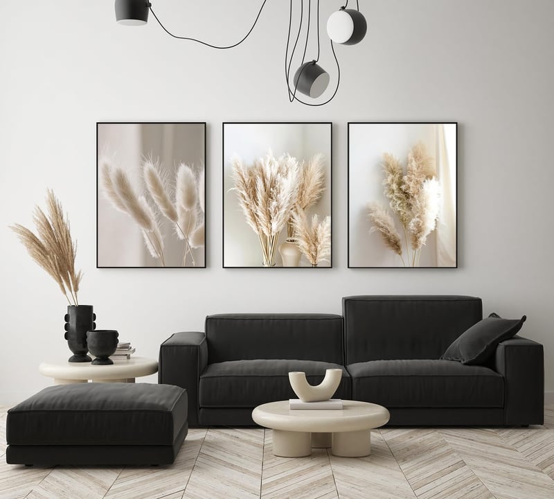 MKHFUW Modern Boho Dekoratív Falképek Szett 3 Darab 40x60cm Absztrakt Poszter
