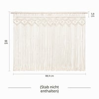 Perdea macramé Mkono pentru decorarea ferestrelor sau a pereților, tapiserie boho țesută, perdea de exterior pentru nunți și decorațiuni interioare, 95 x 66 cm 5