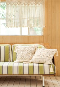 Perdea macramé Mkono pentru decorarea ferestrelor sau a pereților, tapiserie boho țesută, perdea de exterior pentru nunți și decorațiuni interioare, 95 x 66 cm 2