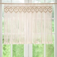 Perdea macramé Mkono pentru decorarea ferestrelor sau a pereților, tapiserie boho țesută, perdea de exterior pentru nunți și decorațiuni interioare, 95 x 66 cm 1