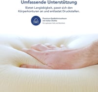 MKS Ék alakú ergonomikus párnaszett 4 db kék, 12 az 1-ben többfunkciós, levehető és mosható huzattal alváshoz és olvasáshoz 4