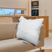 Pernă cu spumă cu memorie MKS 80x80 cm - Pernă moale cu gel pentru dormit pe lateral, cu design ergonomic tip nor și husă detașabilă 2