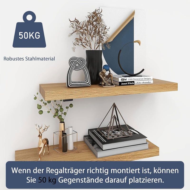 MLOQI 6 db fehér polctartó konzol, 20 cm fém sarok fali polckonzol, 0.5 cm vastag, 50 kg teherbírás, nehéz kivitel
