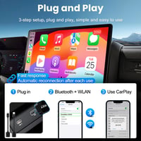 Bezdrôtový adaptér MMB CP-Ultra 2026 pre CarPlay, 2 v 1 pre iPhone a Android Auto, Wi-Fi 6, Bluetooth 5.4 4