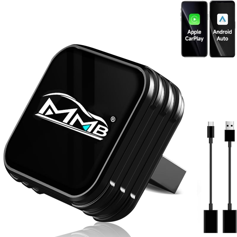 Bezdrôtový adaptér MMB CP-Ultra 2026 pre CarPlay, 2 v 1 pre iPhone a Android Auto, Wi-Fi 6, Bluetooth 5.4