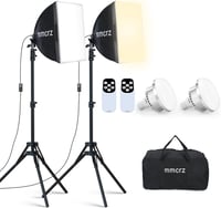 mmcrz 2db Profi Softbox Szett 40x40cm 85W LED Lámpa Fotózáshoz Videózáshoz 1