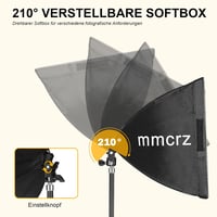 mmcrz 2db Profi Softbox Szett 40x40cm 85W LED Lámpa Fotózáshoz Videózáshoz 6