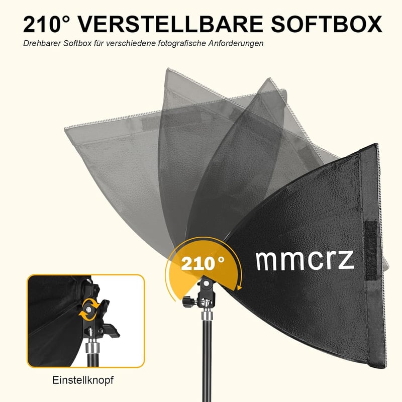 mmcrz 2db Profi Softbox Szett 40x40cm 85W LED Lámpa Fotózáshoz Videózáshoz