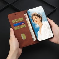 Mo-Somnus Motorola Moto Edge 20 Pro flip bőr tok, kártyatartóval - barna 7