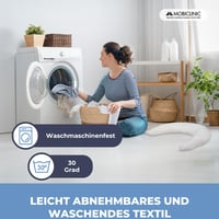 Vankúš na dojčenie a pre tehotné Mobiclinic Aura XXL 3 v 1, 150 cm, poťah zo 100 % bavlny, nastaviteľné popruhy, modro-biely kockovaný vzor, snímateľný 7