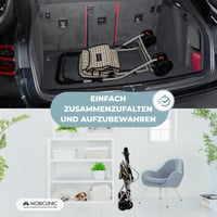 Mobiclinic Coliseo sklopiva hodalica s košarom za kupovinu i sjedalom, torba od 21 litre, naslon za leđa, 4 kotača, kočnica na jednu ruku, lagana i stabilna 5