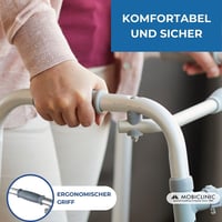 Cadru de mers pliabil Mobiclinic Columna, fără roți, aluminiu, cu picioare antiderapante, sarcină max. 100 kg, gri 8