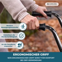 Mobiclinic Emérita sklopiva hodalica za starije osobe - čelična, ergonomske ručke, podstavljeno sjedalo, 2 kotača, plava, nosivost 100 kg 7
