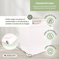 Mobiclinic Feedpet zásobník na krmivo pre psov, kapacita 20 l / 8 kg, vzduchotesné veko, odmerka, kolieska, priehľadné okienko, 23x25,5x36,5 cm 7